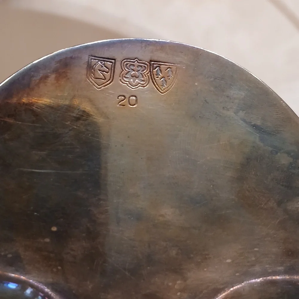 Vintage Silver Plated Shell Trinket Dish Fish Feet Ring Jewelery Holder Decor